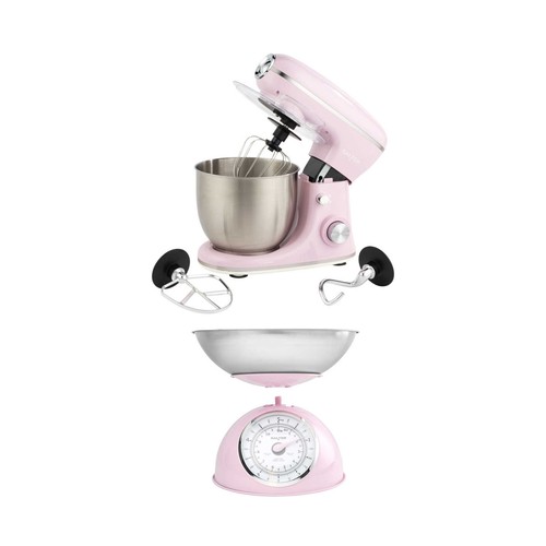 Salter retro pink stand mixer - pink,
