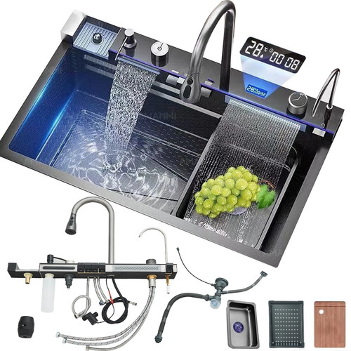 Led inset kitchen sink - sink, set