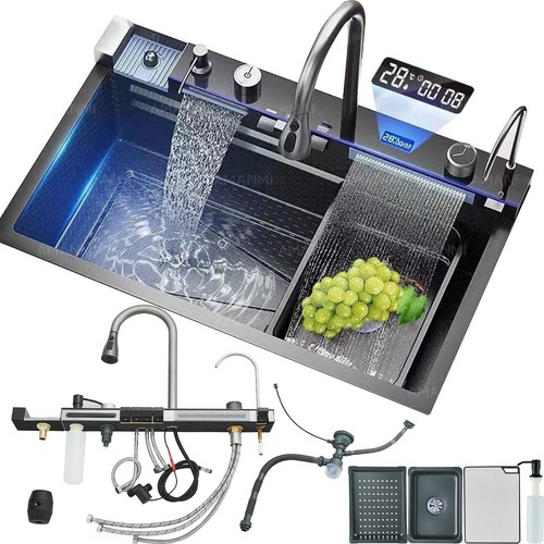 Led inset kitchen sink - led,